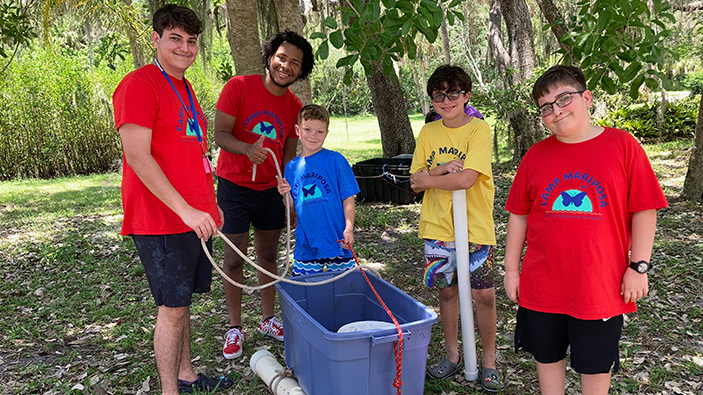 Group of kids at Camp Mariposa