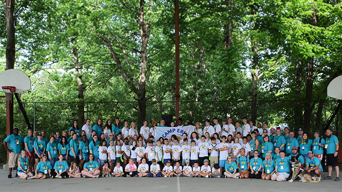 Group image at camp