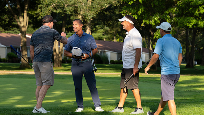 Group of men on a golf course