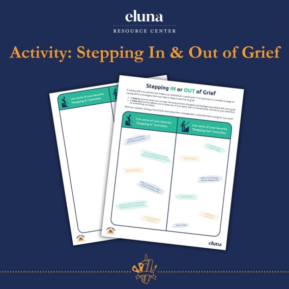 Stepping in and out of grief worksheet.