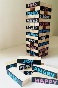 Emotion Jenga blocks