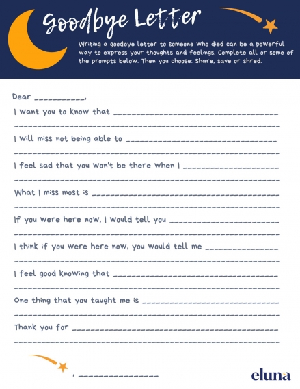 goodbye letter activity worksheet