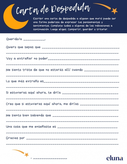 goodbye letter activity in Spanish