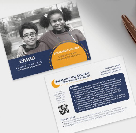 Addiction Prevention & Support Postcard Pointers from Eluna