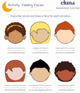 Feeling faces activity worksheet