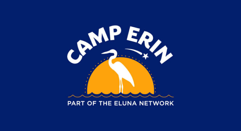 camp Erin logo in blue