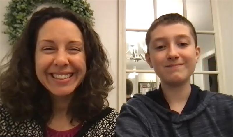 camp erin online grief support group mom and son